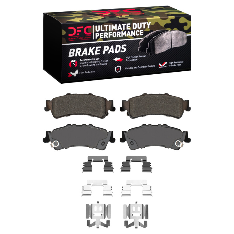DFC 99-11 Cadillac DeVille Rear Ultimate Duty Performance Brake Pads and Hardware Kit