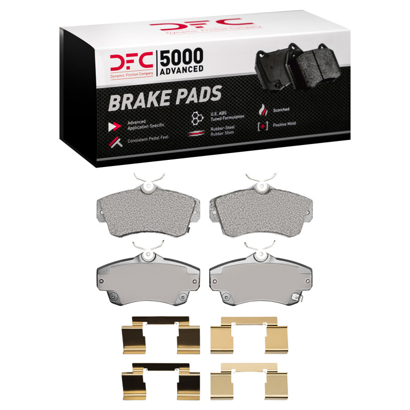 DFC 03-09 Chrysler PT Cruiser Front 5000 Advanced Semi Metallic Brake Pads and Hardware Kit