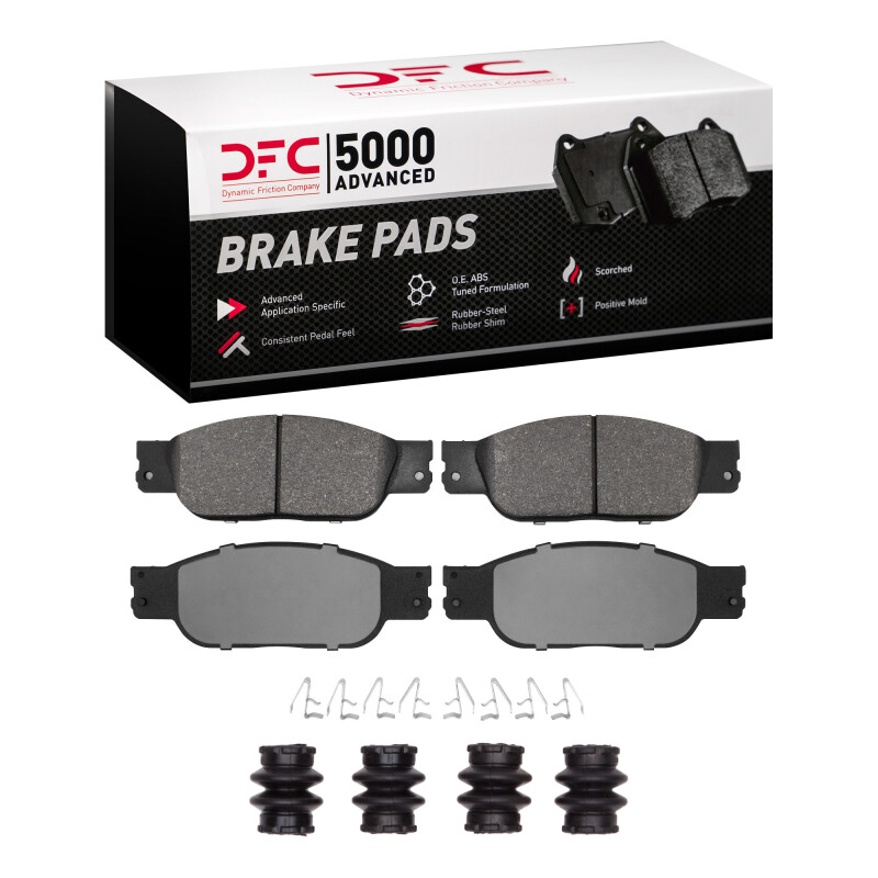 DFC 03-05 Jaguar S-Type Front 5000 Advanced Low Metallic Brake Pads and Hardware Kit