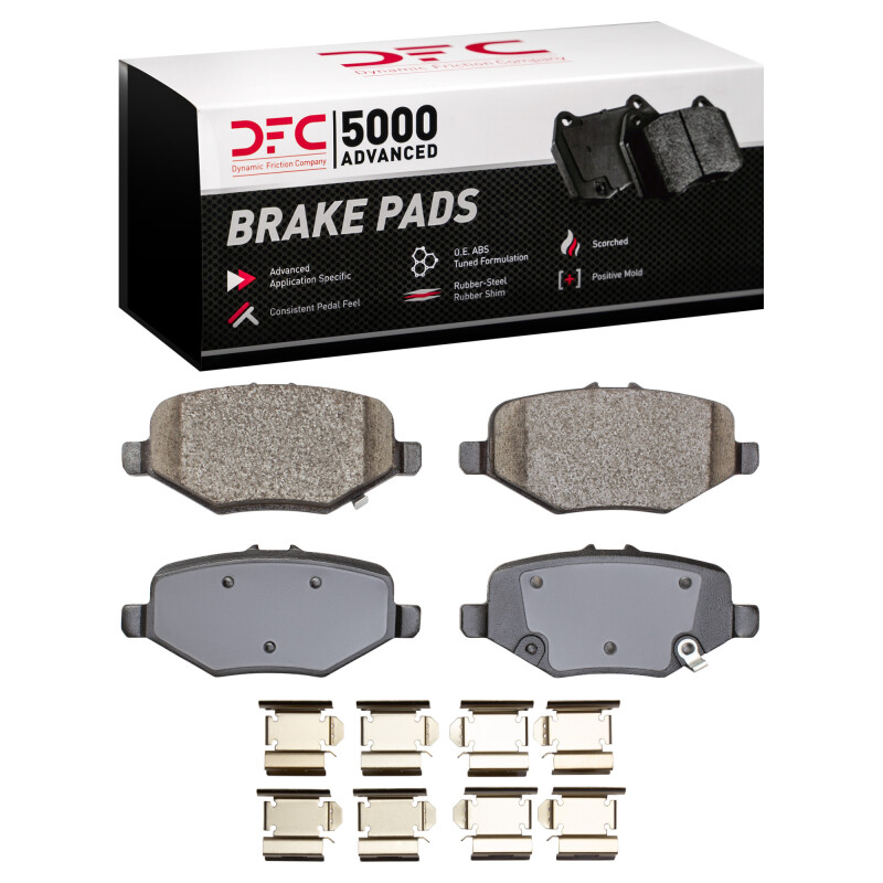 DFC 13-19 Ford Explorer Rear 5000 Advanced Ceramic Brake Pads and Hardware Kit