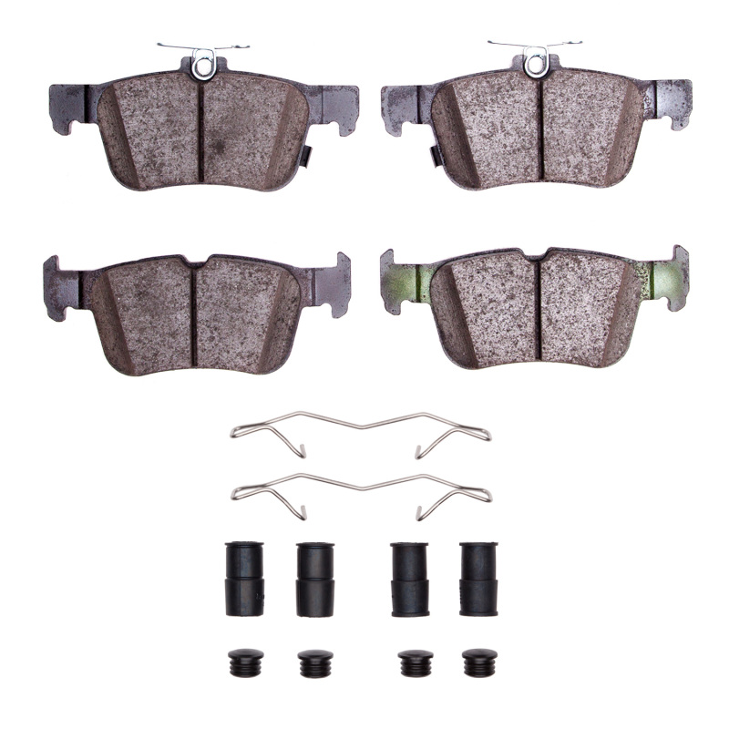 DFC 19-24 Ford Edge Rear 5000 Advanced Low Metallic Brake Pads and Hardware Kit