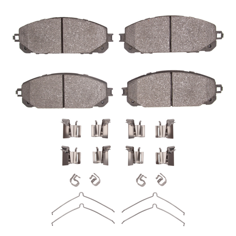 DFC 15-21 Jeep Cherokee Front 5000 Advanced Low Metallic Brake Pads and Hardware Kit
