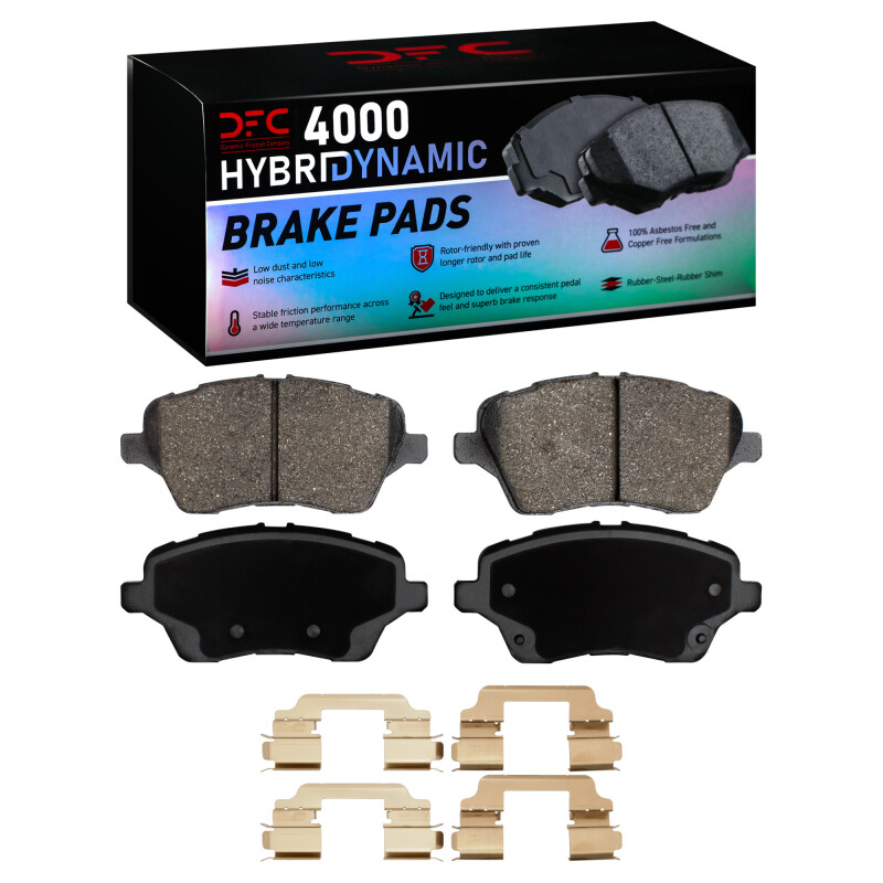 DFC 14-23 Ford Fiesta (USA/Canada) Front 4000 HybriDynamic Brake Pads and Hardware Kit