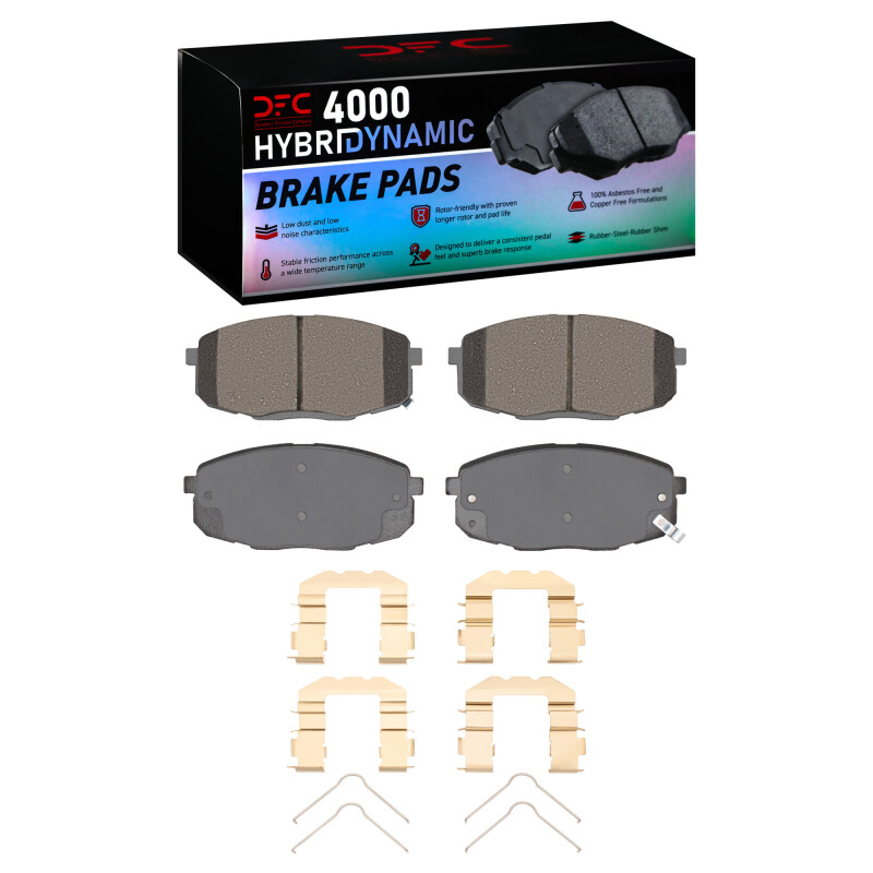 DFC 09-13 Hyundai Elantra Front 4000 HybriDynamic Brake Pads and Hardware Kit