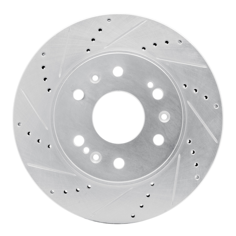 DFC 05-20 Cadillac Escalade Front Left Drilled & Slotted Silver Brake Rotor