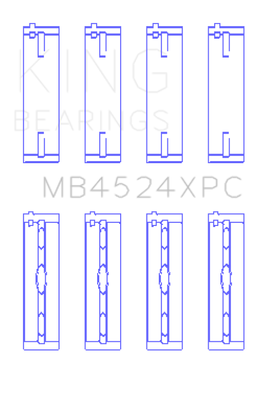 King Engine Bearings Nissan VR38DETT pMaxKote Performance Main Bearing Set - Size STD