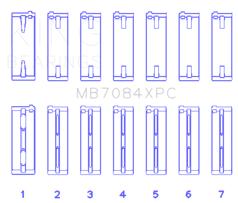 King Engine Bearings Toyota 2JZGE/2JZGTE 24V 3.0L (Size .026) pMaxKote Performance Main Bearing Set