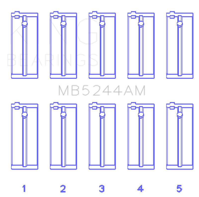 King Honda 91CI/1.5L D15A2/D15A3/D15B1/D15B2/D15B7/D15B8/D15Z1 (Size +0.50) Main Bearing Set