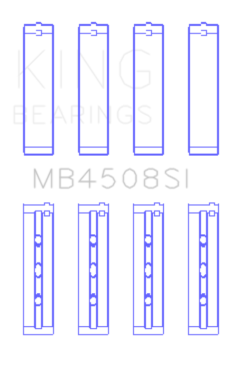 King Engine Bearings Acura J30A/J32A/J35A/J35Z (Size +0.5) Performance Main Bearing Set