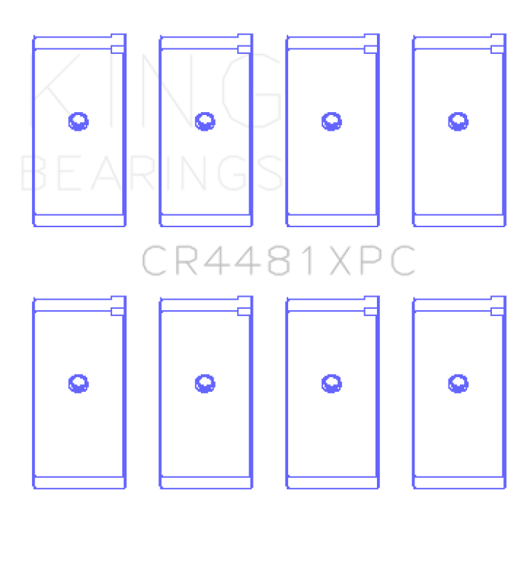 King Mitsubishi 4G63 / 4G64 6 Bolt 1st Gen DSM (Size 0.25) Coated Performance Rod Bearing Set