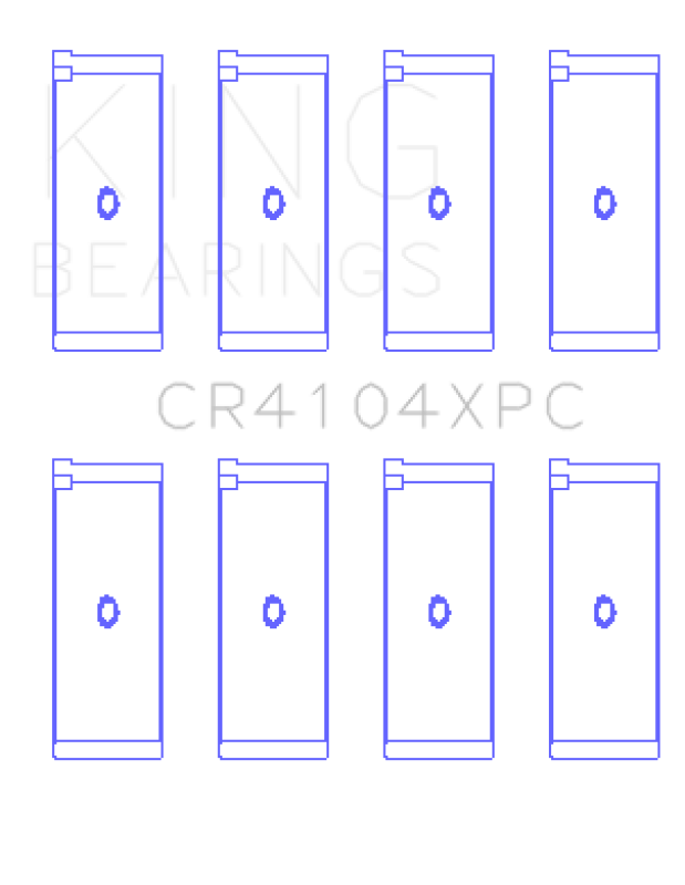 King Engine Bearings Audi/VW 83-03 1.6L/1.8L/2.0L Performance Coated Rod Bearing Set