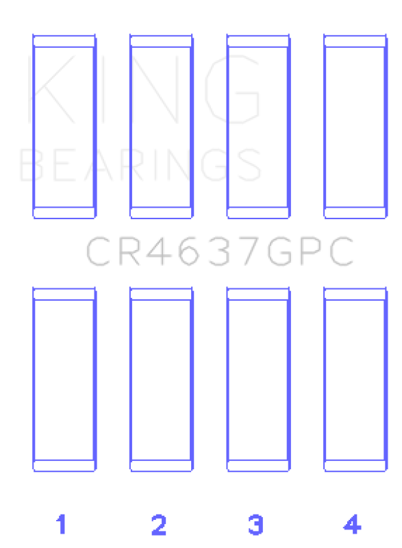 King Engine Bearings Audi BYT/ CDNC/ CCZD/ CPSA (Size 0.26) Connecting Rod Bearing Set