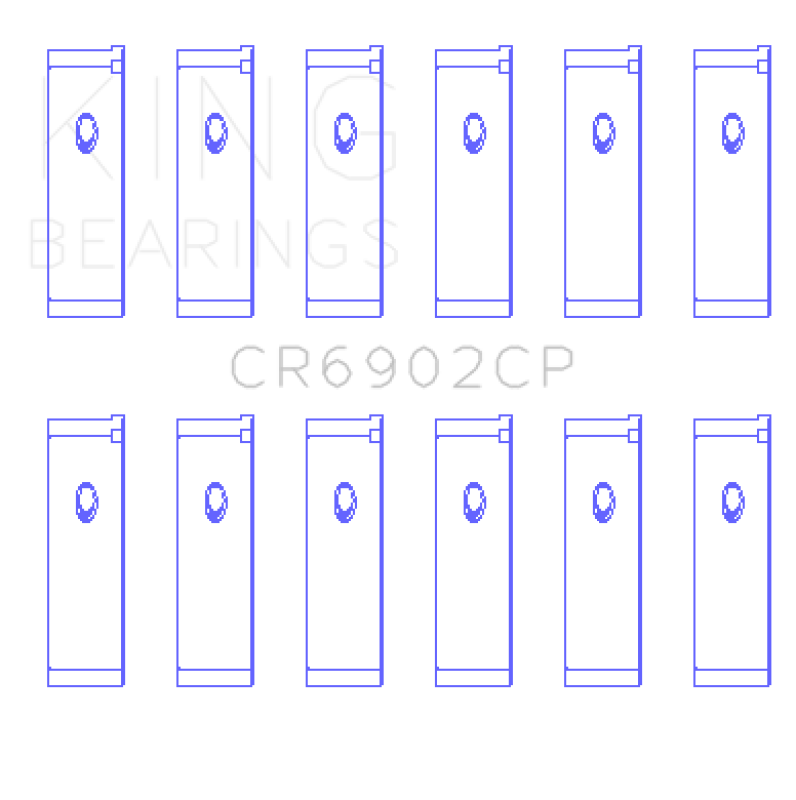 King Engine Bearings Nissan VQ35HR/VQ37HR Connecting Rod Bearing Set - Size +0.25mm