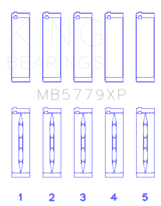 King Engine Bearings Audi CDAA/ CDHA/ CHHA/ CHHB/ CJXA/ CJXB Main Bearing Set