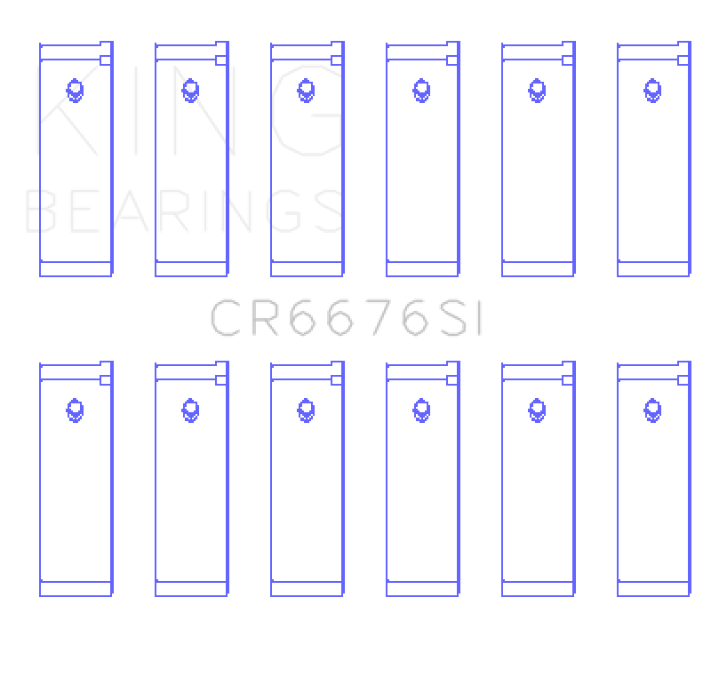 King Engine Bearings Nissan Rb30/Vg30 (Size +0.50mm) Connecting Rod Bearing Set