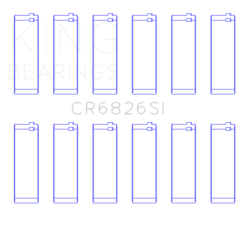 King Engine Bearings Holden 175/190 3.6L (Size +0.75mm) Connecting Rod Bearing Set