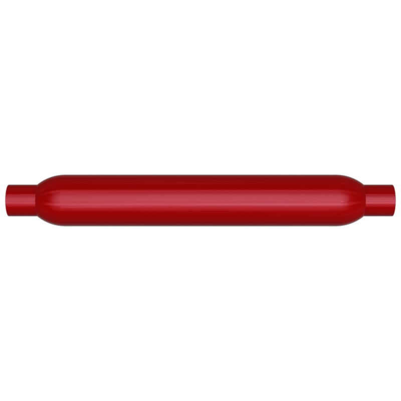 MagnaFlow Muffler Red Pack Series Glasspack 3.5in Rd 22in Body Length 2in/2in Inlet/Outlet