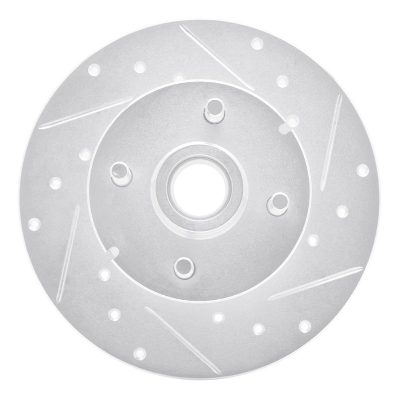 R1 1978-1987 Chevrolet CHEVETTE Front Right Drilled & Slotted Silver Brake Rotor