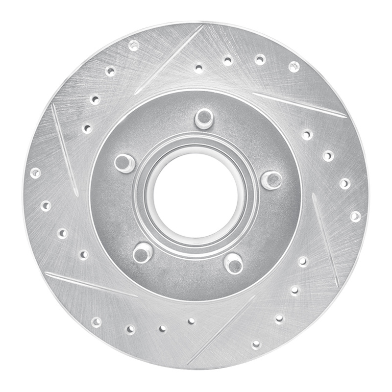 R1 1990-1994 Ford Ranger (USA/Canada) Front Left Drilled & Slotted Silver Brake Rotor