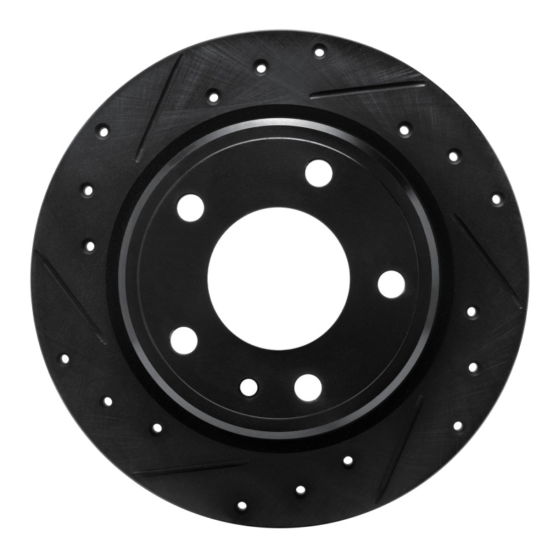 R1 88-91 BMW M3 Rear Left Drilled & Slotted Black Brake Rotor
