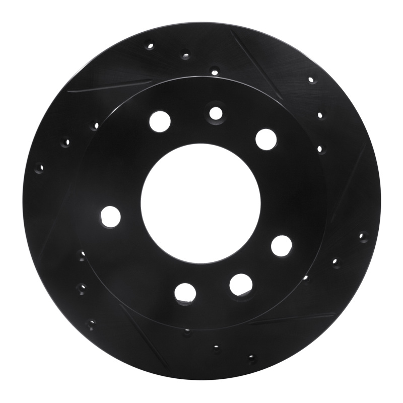 R1 02-06 Dodge Sprinter 2500 Front Right Drilled & Slotted Black Brake Rotor
