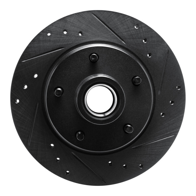 R1 79-81 Buick Century Front Right Drilled & Slotted Black Brake Rotor