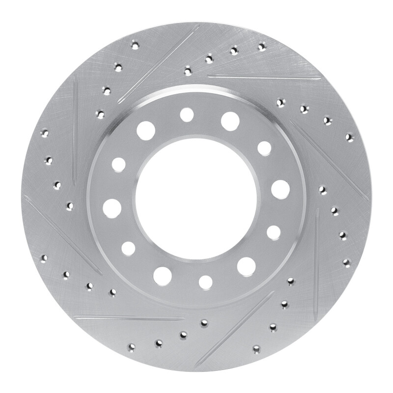 R1 76-89 Toyota Land Cruiser Front Left Drilled & Slotted Black Brake Rotor