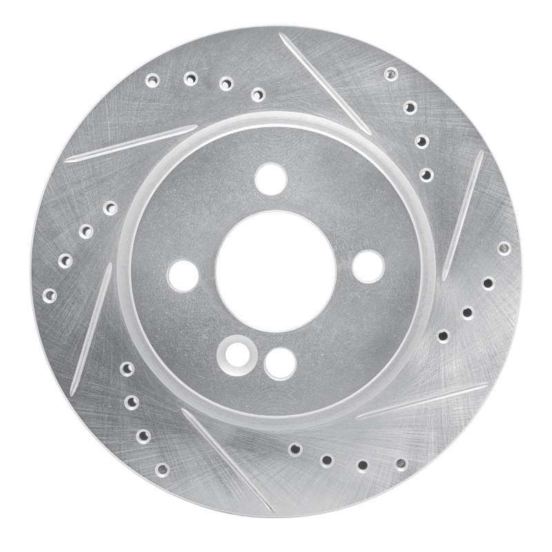 R1 02-08 Mini Cooper (Excl Clubman) Front Right Drilled & Slotted Silver Brake Rotor