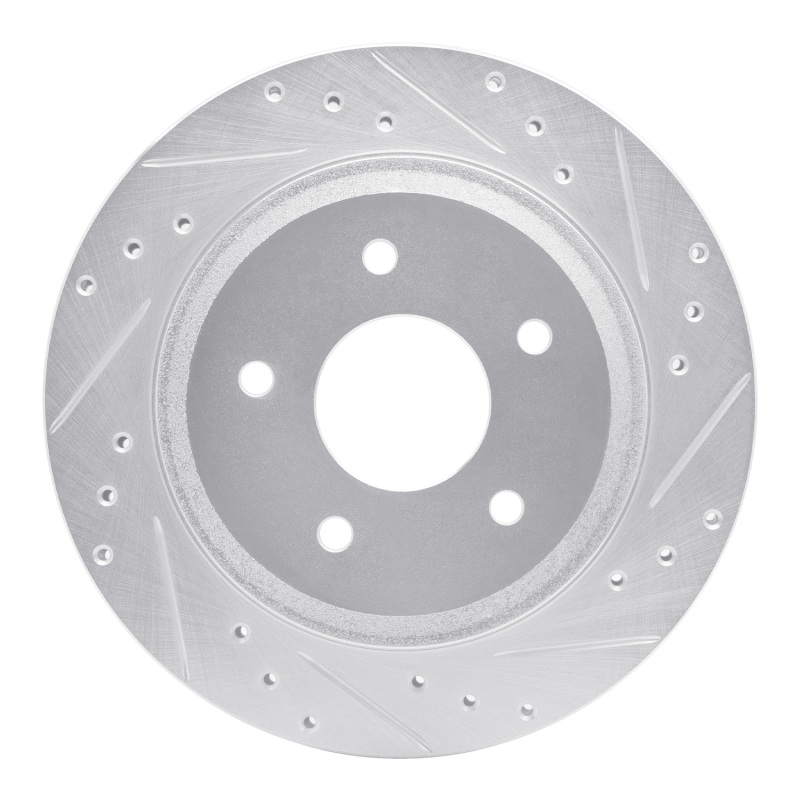 R1 88-94 Chevrolet Corvette Front Right Drilled & Slotted Silver Brake Rotor