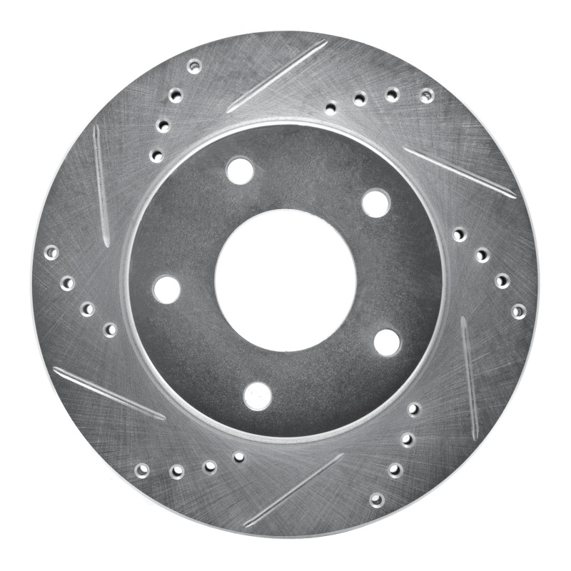 R1 79-98 Buick Riviera Rear/Front Left Drilled & Slotted Silver Brake Rotor