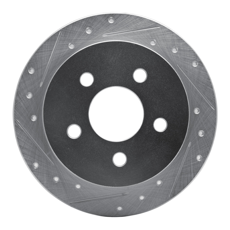 R1 97-05 Buick Century Rear Left Drilled & Slotted Silver Brake Rotor