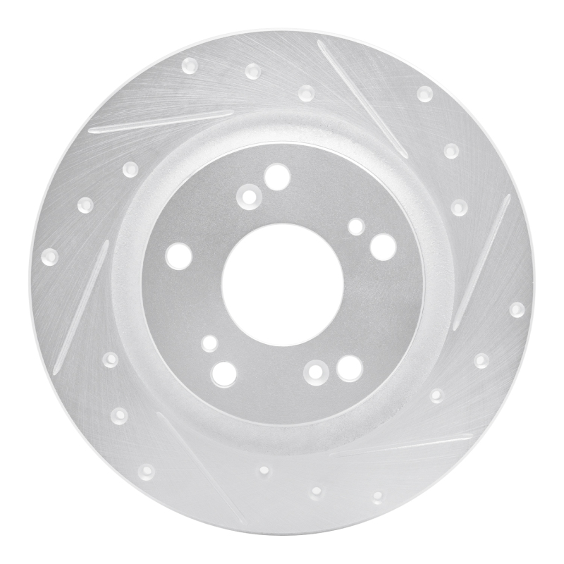 R1 00-09 Honda S2000 Rear Right Drilled & Slotted Silver Brake Rotor