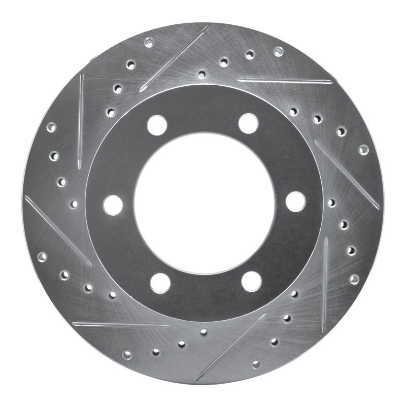 R1 95-04 Toyota 4Runner Front Left Drilled & Slotted Silver Brake Rotor
