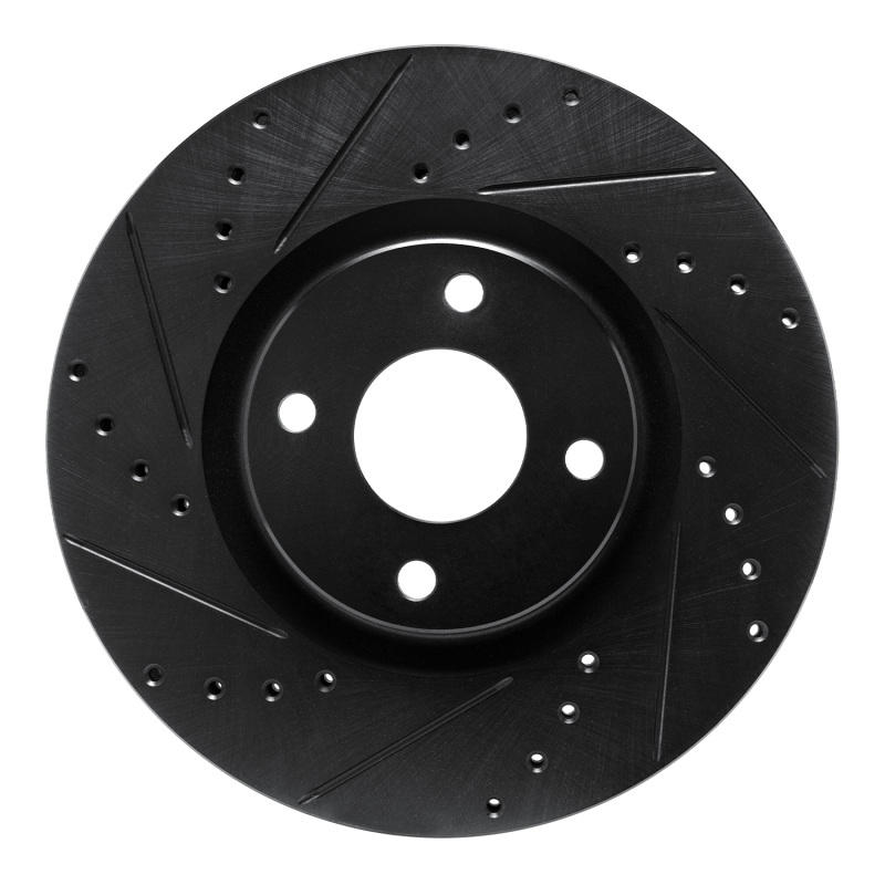 R1 18-22 Ford Ecosport Front Left Drilled & Slotted Black Brake Rotor