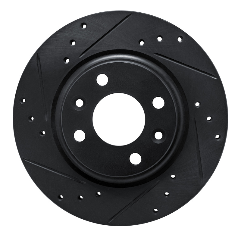 R1 15-19 Renault Logan (Mexico) Front Left Drilled & Slotted Black Brake Rotor