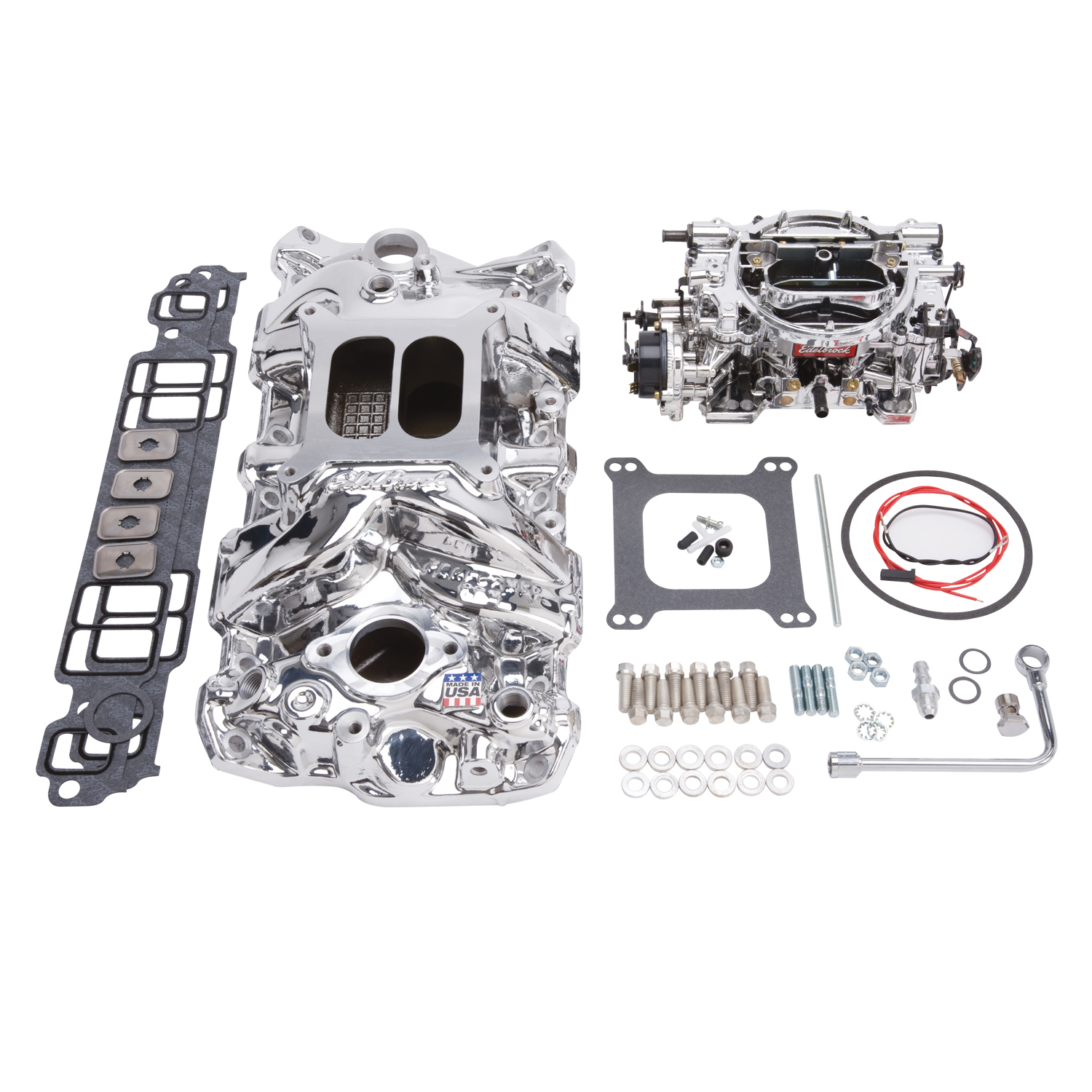 Single-Quad Manifold and carb Kit for 1957-86 Small-Block Chevy (20234)