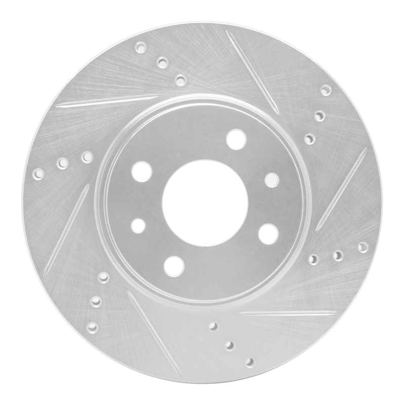 R1 09-19 Dodge Vision (Mexico) Front Right Drilled & Slotted Silver Brake Rotor