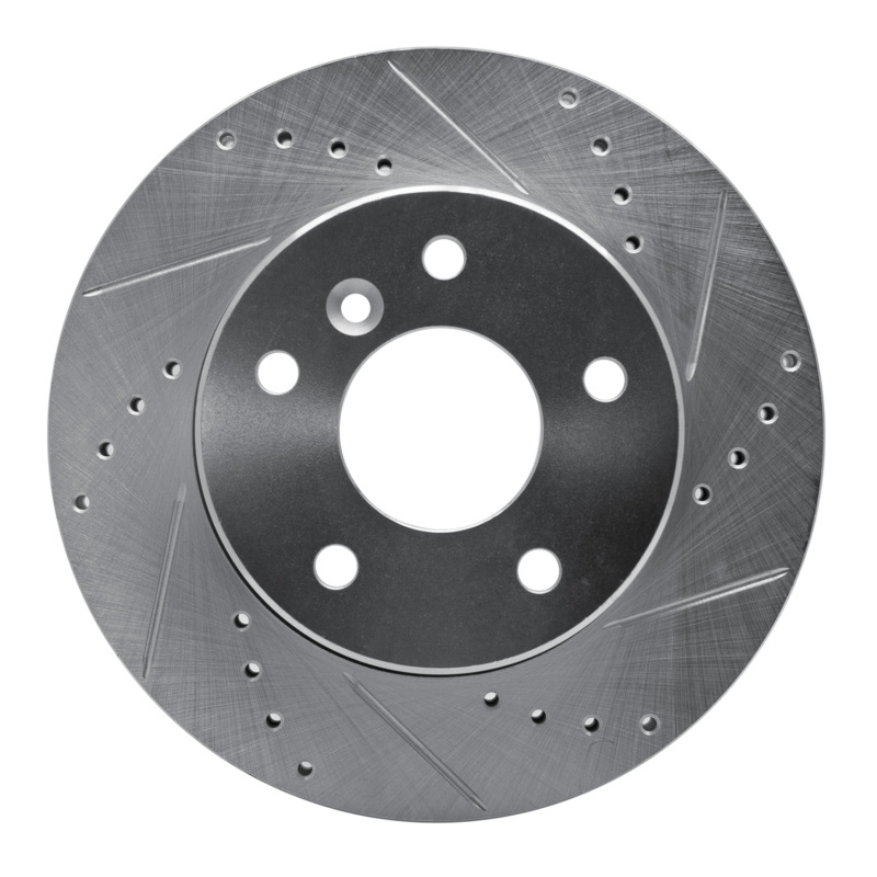 R1 99-04 Land Rover Discovery Front Right Drilled & Slotted Silver Brake Rotor