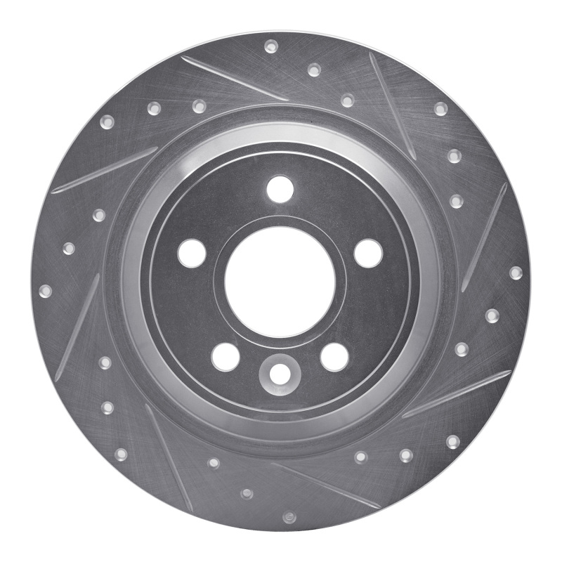 R1 09-15 Ford Focus RS (Mexico) Rear Right Drilled & Slotted Silver Brake Rotor