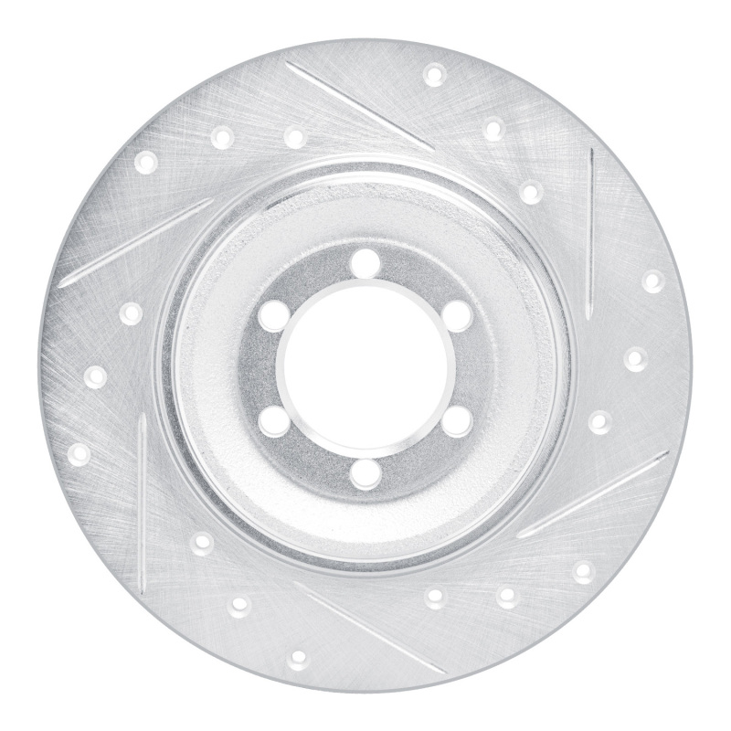 R1 75-79 Alfa Romeo ALFETTA Rear Right Drilled & Slotted Silver Brake Rotor