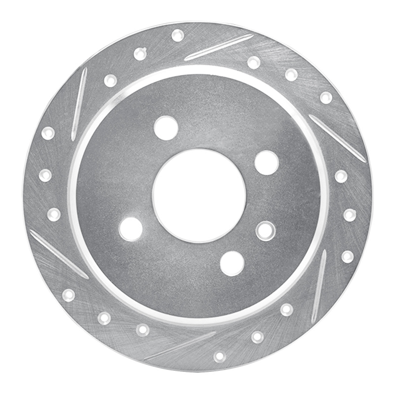 R1 88-90 BMW 325IX Rear Left Drilled & Slotted Silver Brake Rotor