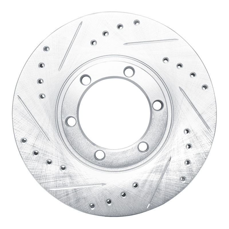 R1 86-06 Chevrolet Luv Pickup (Mexico) Front Left Drilled & Slotted Silver Brake Rotor