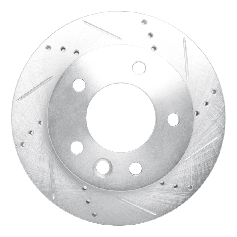 R1 02-06 Dodge Sprinter 2500 Front Right Drilled & Slotted Silver Brake Rotor
