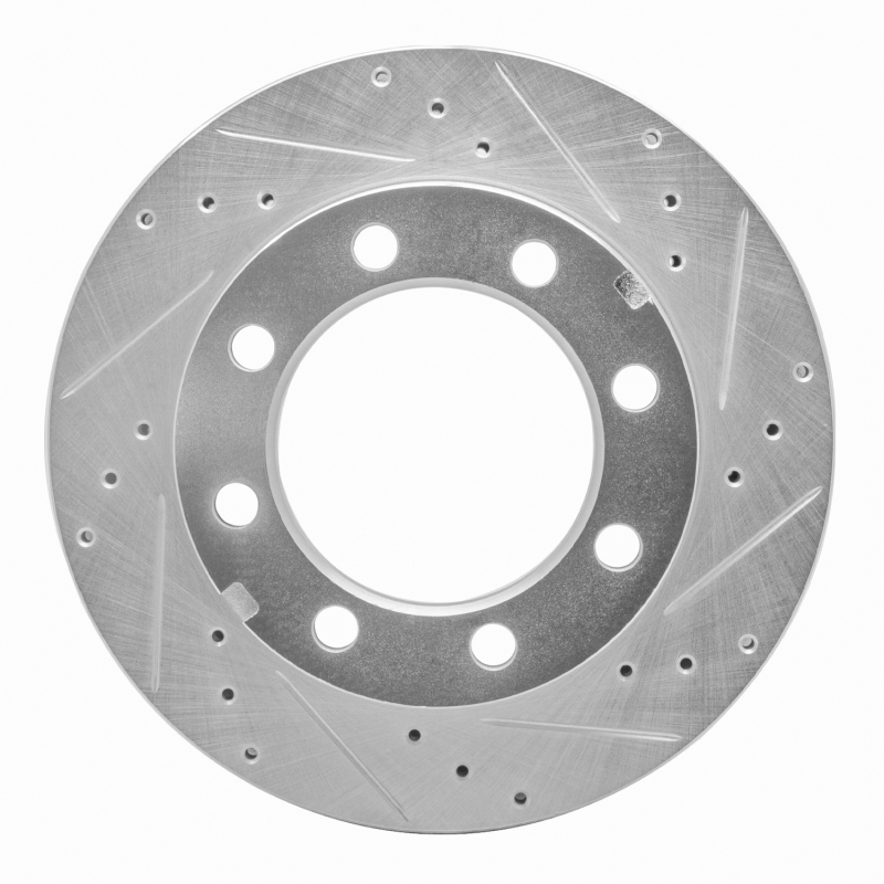 R1 77-93 Chevrolet V30 & V3500 Pickup Front Right Drilled & Slotted Silver Brake Rotor