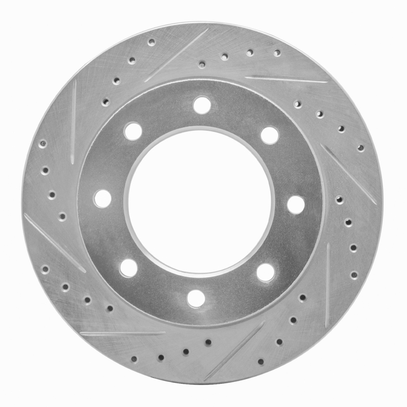 R1 73-93 Dodge B300 Van (71-74) / B300 (75-80) Front Left Drilled & Slotted Silver Brake Rotor