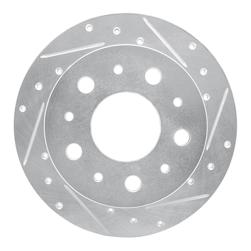 R1 14-21 Ram Promaster 2500 Rear Right Drilled & Slotted Silver Brake Rotor