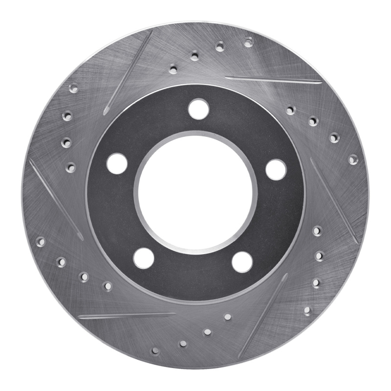R1 76-86 Jeep Scrambler Front Left Drilled & Slotted Silver Brake Rotor