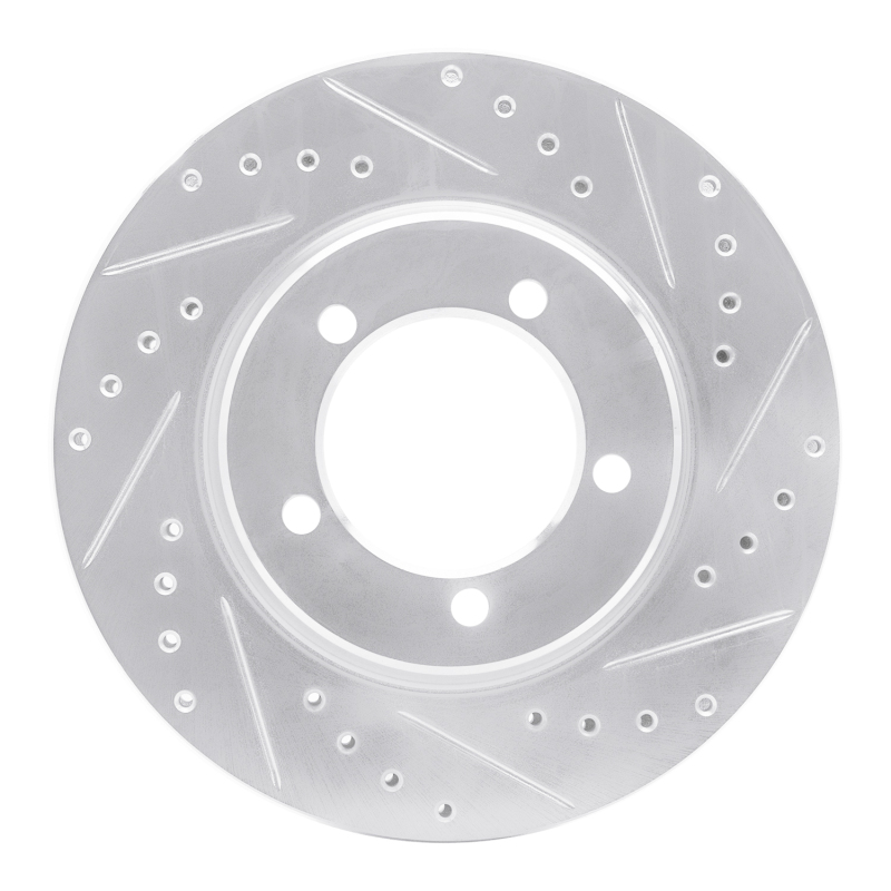 R1 67-70 Chevrolet Impala Front Right Drilled & Slotted Silver Brake Rotor