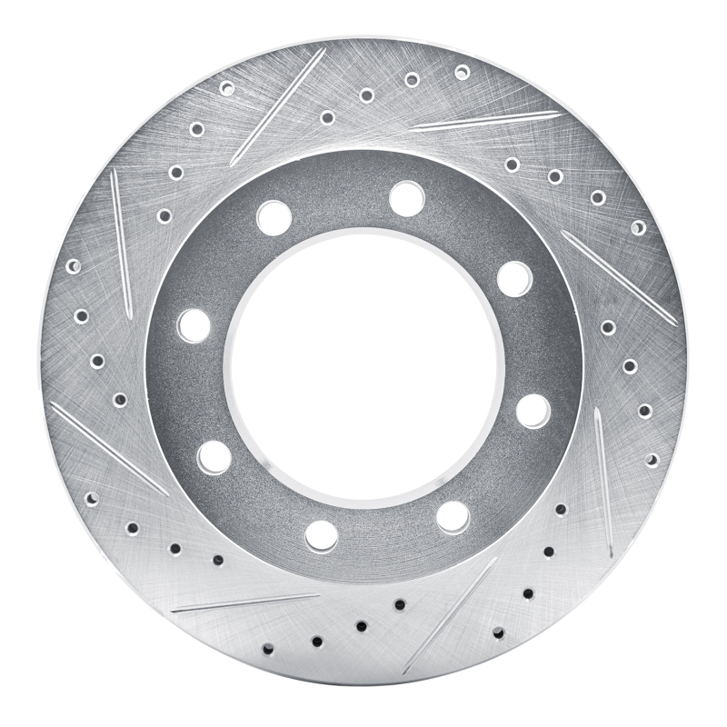 R1 77-00 Chevrolet V30 & V3500 Pickup Front Left Drilled & Slotted Silver Brake Rotor