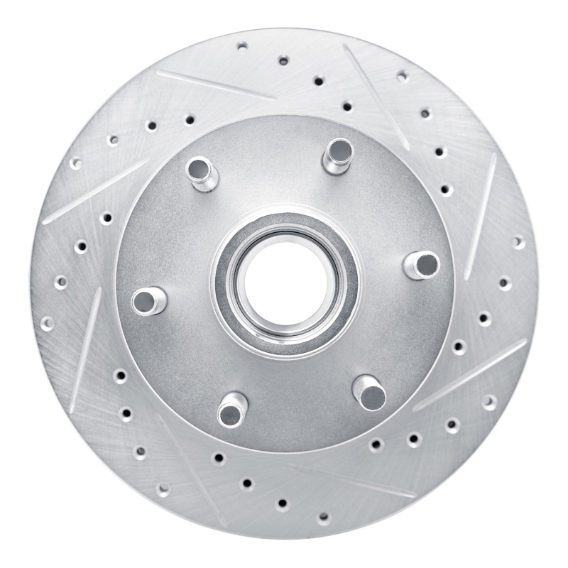 R1 94-02 Chevrolet Express 2500 Front Right Drilled & Slotted Silver Brake Rotor